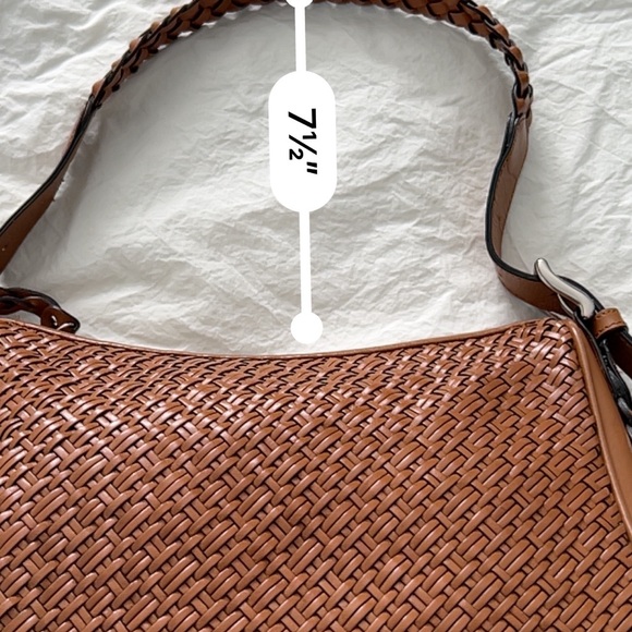 Talbots Brown Leather Woven Bag with Braided Straps – Excellent Condition - Picture 10 of 14